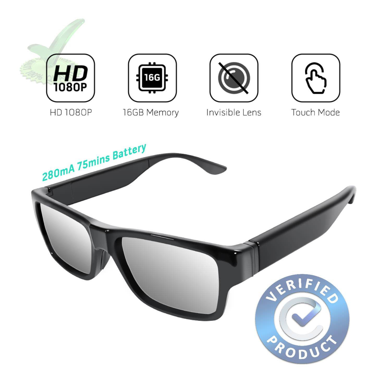 Spy Goggles Camera with Invisible Lens