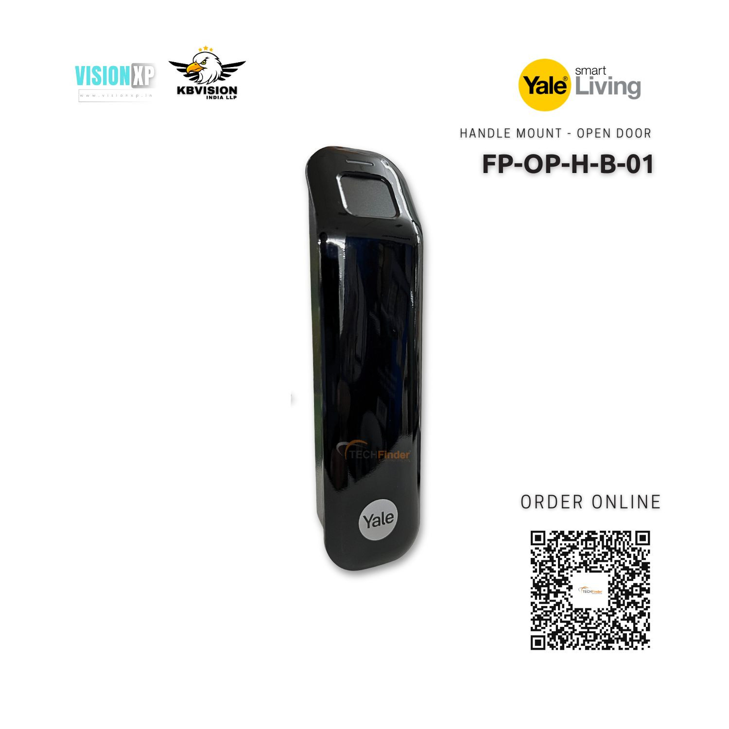 Yale FP-OP-H-B-01 Fingerprint Wardrobe Handle Lock for Openable Door