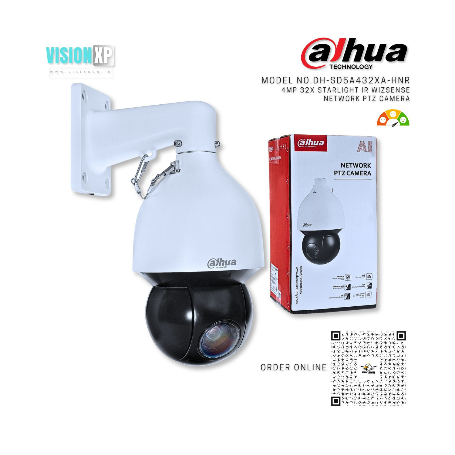 Dahua DH-SD5A432XA-HNR 4MP 32x Starlight IP IR Network PTZ Camera